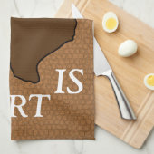 ブラウンレザールックテキサス州 キッチンタオル (四つ折り)