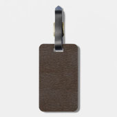 ブラウンレザールック ラゲッジタグ (裏面縦)