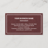 ブラウンレザー金ゴールド家電製品修理 名刺 (裏面)