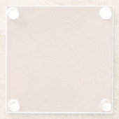 ブラウンレザー ガラスコースター (裏面)