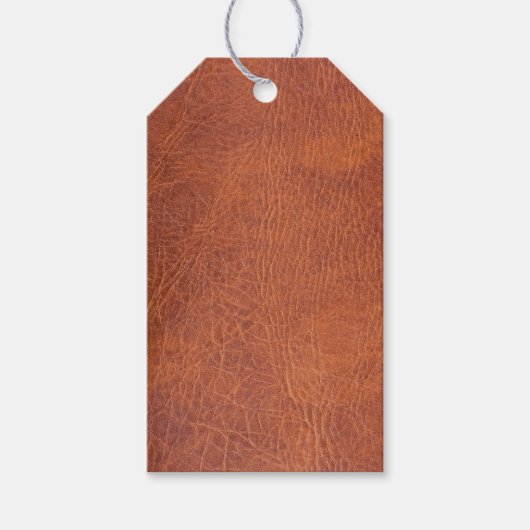 ブラウンレザー ギフトタグ (正面)