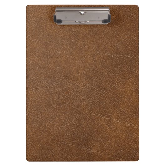 ブラウンレザー クリップボード (正面)