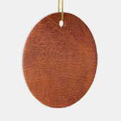 ブラウンレザー セラミックオーナメント (右)