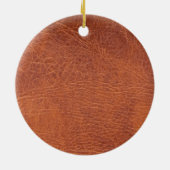 ブラウンレザー セラミックオーナメント (裏面)