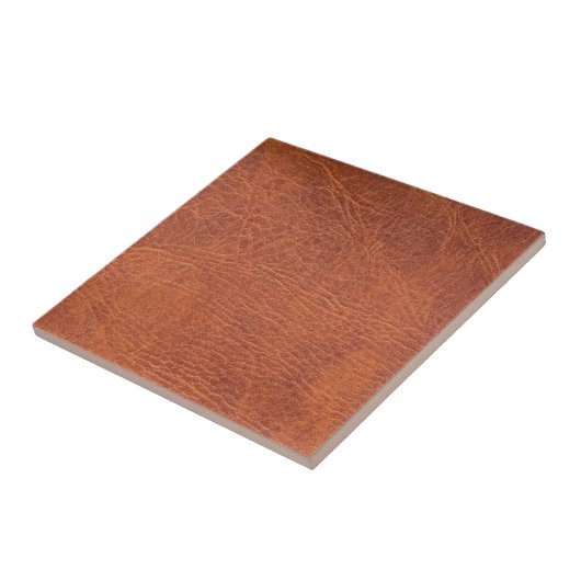 ブラウンレザー タイル (側面)