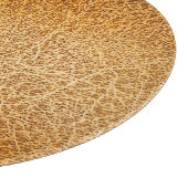 ブラウンレザー：テクスチャの詳細クローズアップ カッティングボード (角)