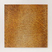 ブラウンレザー：テクスチャの詳細クローズアップ ジグソーパズル (横)