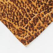 ブラウンレザー：テクスチャの詳細クローズアップ フリースブランケット (角)