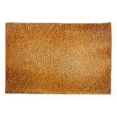 ブラウンレザー：テクスチャの詳細クローズアップ 枕カバー (裏面)