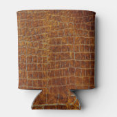 ブラウンレザー：テクスチャ付き背景。 缶クーラー (裏面)