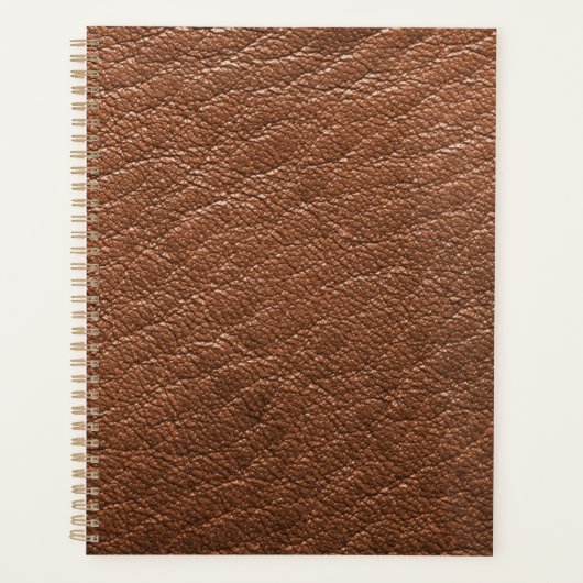 ブラウンレザー プランナー手帳 (正面)