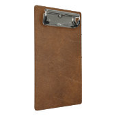 ブラウンレザー ミニクリップボード (アングル)