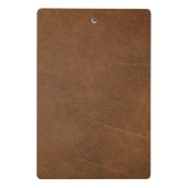 ブラウンレザー ミニクリップボード (裏面)