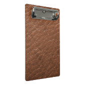 ブラウンレザー ミニクリップボード (アングル)