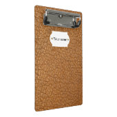 ブラウンレザー ミニクリップボード (アングル)
