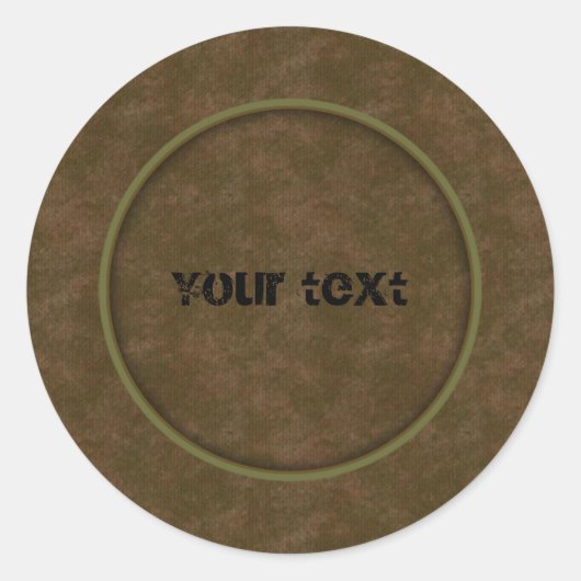 ブラウンレザー ラウンドシール (正面)