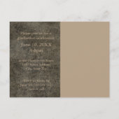 ブラウンレザー – 卒業発表ポストカード インビテーションポストカード (裏面)