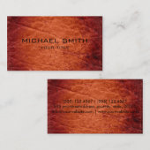 ブラウンレザー 名刺 (正面/裏面)