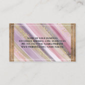 ブラウンレザー | 手絵を描金ゴールド 名刺 (裏面)