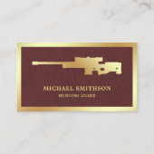 ブラウンレザー·金ゴールド·スナイパー·ライフル銃工場 名刺 (正面)