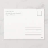 ブラウンレッドサークルフォトポインセチアMerry Christmas シーズンポストカード (裏面)