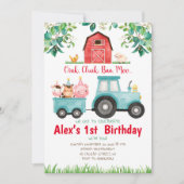 ブラウンレッドファームアニマルズ誕生日招待状 招待状 (正面)