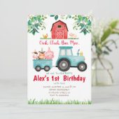 ブラウンレッドファームアニマルズ誕生日招待状 招待状 (スタンド正面)