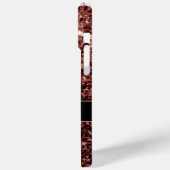 ブラウンレッドフェイクグリッタースパークルズモノグラム Case-Mate iPhoneケース (裏面 / 左)