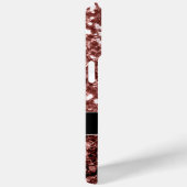 ブラウンレッドフェイクグリッタースパークルズモノグラム Case-Mate iPhoneケース (裏面 / 右)