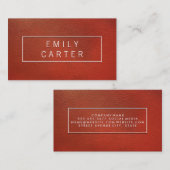 ブラウンレッドレザー 名刺 (正面/裏面)