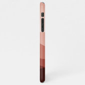 ブラウンレッド赤面ピーチオレンジ抽象芸術アート iPhoneケース (左側)