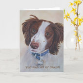 ブラウンレトリバー及びホワイトレトリバー |グリーティングカード カード (黄色い花)