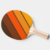 ブラウンレトロはっきりしたストライプの 卓球ラケット (横)