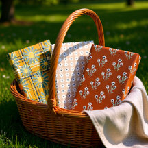 ブラウンレトロデイジー花セット3