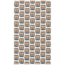 ブラウンレトロヒッパイバン誕生日 テーブルクロス