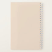 ブラウンレースオンアイボリーノート ノートブック (裏面)