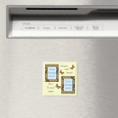 ブラウンレースプリント最高のフレンズフォトマグネット マグネット (インサイチュ (食洗機))