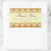 ブラウンレ縁どス感謝していは、町の抱き枕から 長方形シール (バッグ)