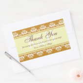 ブラウンレ縁どス感謝していは、町の抱き枕から 長方形シール (封筒)