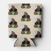 ブラウンロックオンウンチ絵文字クーラーボックス 缶クーラー (正面)