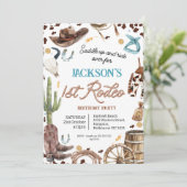 ブラウンロープ文字ファースト・ロデオ1歳 招待状 (スタンド正面)