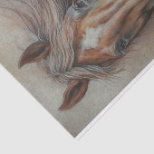 ブラウンワイルドホースクローズアップデコページティッシュペーパー 薄葉紙 (詳細)