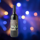 ブラウンワパーソナライズされたインボトル |写真 ワインラベル