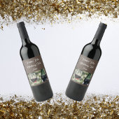 ブラウンワパーソナライズされたインボトル |写真 ワインラベル