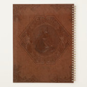 ブラウンヴィンテージレザーエンボス馬頭 プランナー手帳 (裏面)