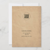 ブラウンヴィンテージ企業のビジネスハローウィンパーティ 招待状 (裏面)