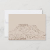 ブラウンヴィンテージ古代建築の誕生日 招待状 (裏面)