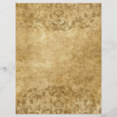 ブラウンヴィンテージ紙パーチメント&つる植物レターヘッド (正面)