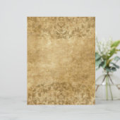 ブラウンヴィンテージ紙パーチメント&つる植物レターヘッド (スタンド正面)