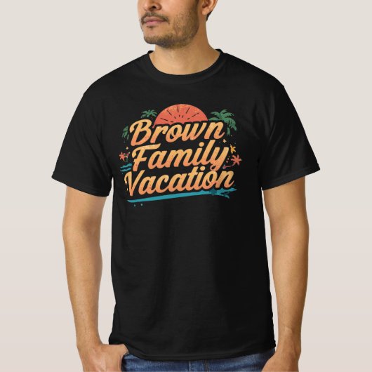 ブラウン一家のバケーション オーダーメイド 景色の旅 Tシャツ (正面)